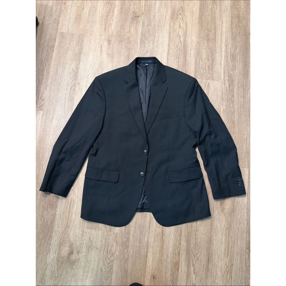 Jos A Bank 1905 Black Brrr Comfort Wool Blazer Suit Jacket Tailored Fit Size 42S